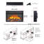 Foyer électrique encastrable 26 po, radiateur encastré ultra-mince avec façade en verre trempé, télécommande et certification CSA / UL