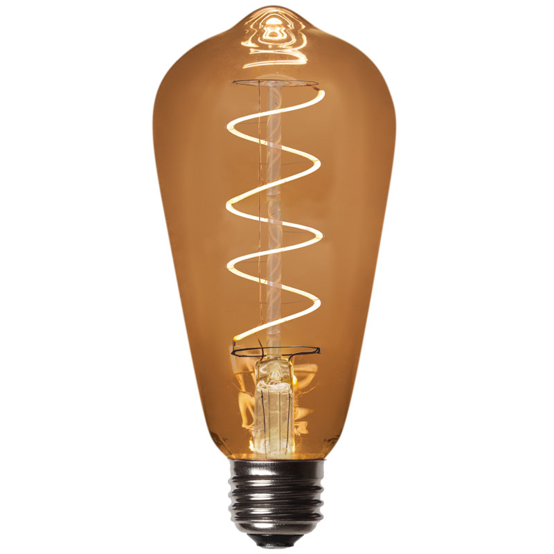 3 Watt (25 Watt Equivalent), ST64 LED Dimmable Light Bulb Warm White E26/Medium (Standard) Base