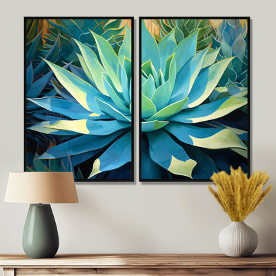 Green Succulents Majestic Agave II - Décoration murale traditionnelle