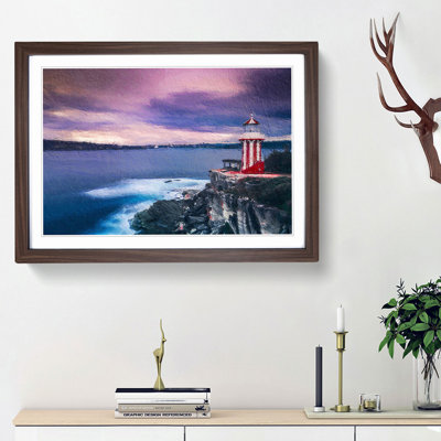 Lighthouse Overlooking Sydney Australia - Picture Frame Painting Print