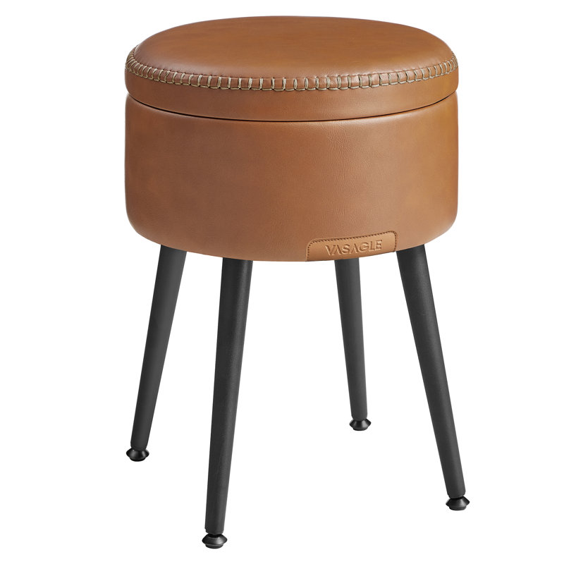 Steel Accent Stool, Brown