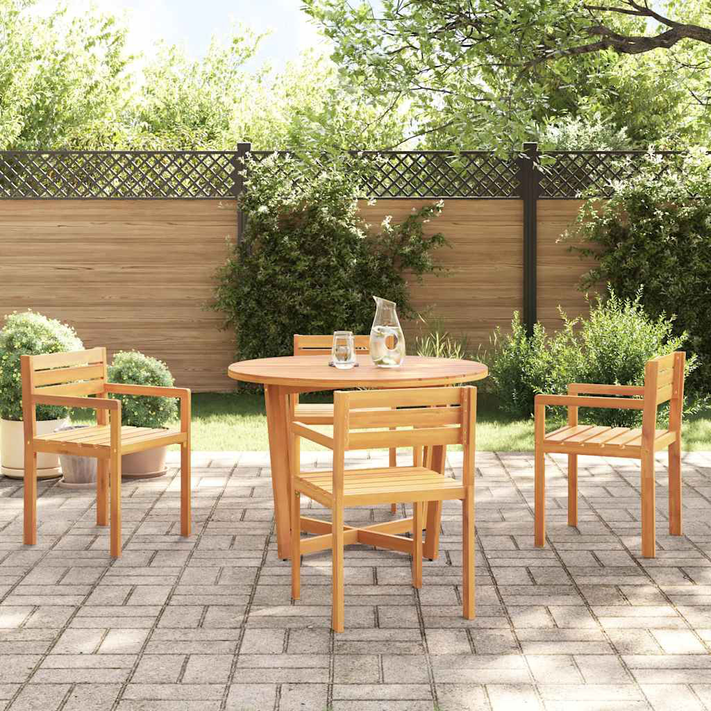 Round 5 - Piece - 4 - Person 80Cm L Outdoor Table Set