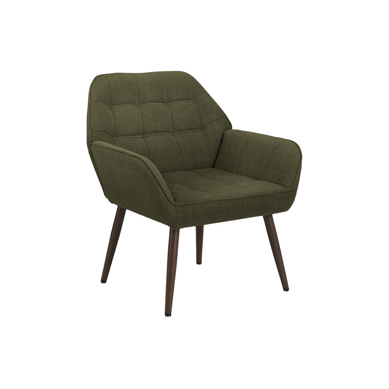 Chaise d'appoint, h 29 po, rembourré, salon, pieds en métal, contemporain, moderne, Vert