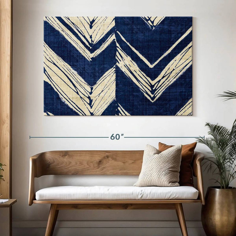 Batik indigo Kerner II, H 34 po x l 51 po