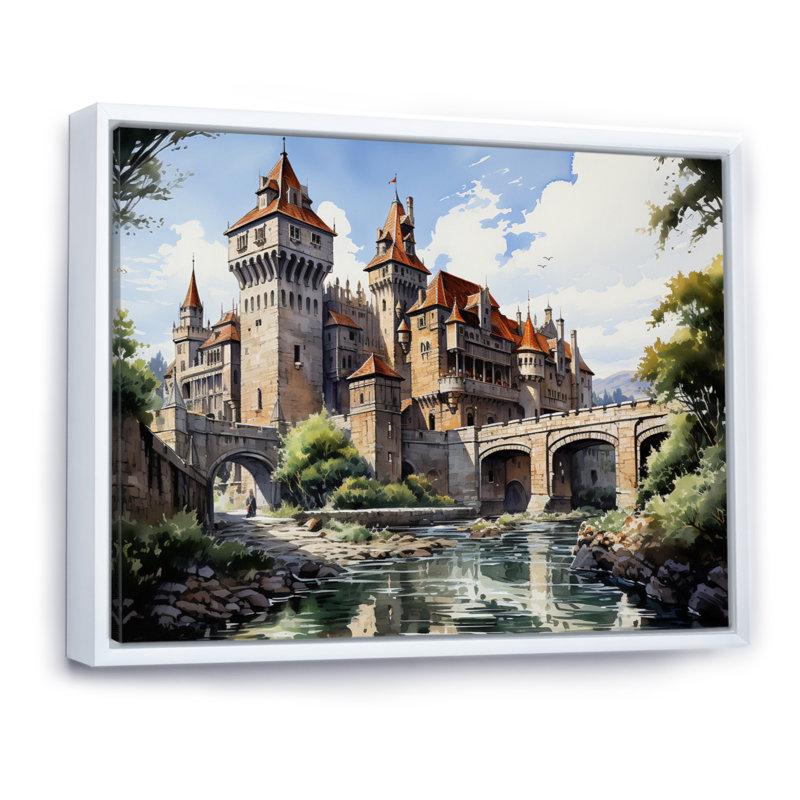 Marjoree Fortresses Majestic Guardians, H 16 po x l 32 po x P 1 po, Cadre flottant blanc