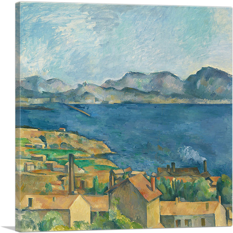 La baie de Marseille 1885 - reproduction, H 12 po x l 12 po x P 0,75 po