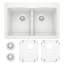 Diamond 33" L x 22" W Double Basin Dual Mount Kitchen Sink with Accessories-1863534587