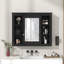 Armoire de rangement murale avec 6 tablettes ouvertes-108822946
