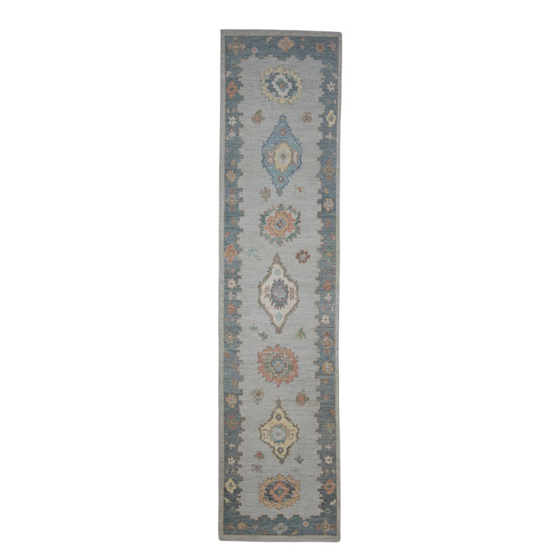 Tapis turc Oushak fait à la main 2 pi 9 po x 11 pi 9 po