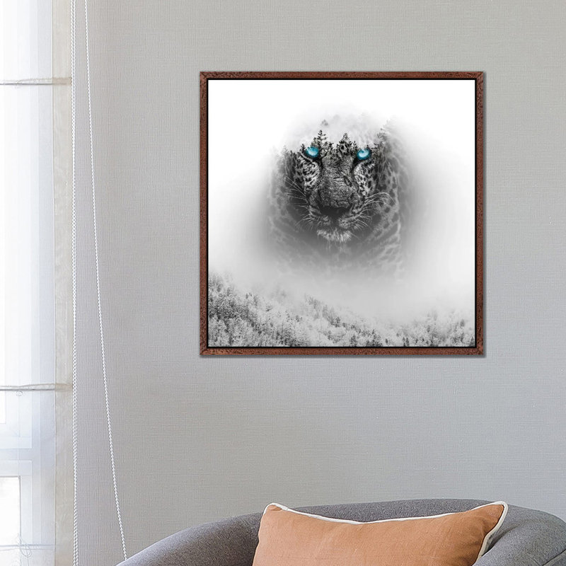 Tiger I by Paul Haag - Print on Canvas, Classic Brown Wood Framed, 66.04 cm H x 66.04 cm W