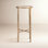 Evelynn Glass Cross Legs End Table