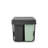 Sort & Go Pull Out In-Cabinet Plastic Dual Compartment Recycling Bin, 2.6 + 2.6 + 5.3 Gallon