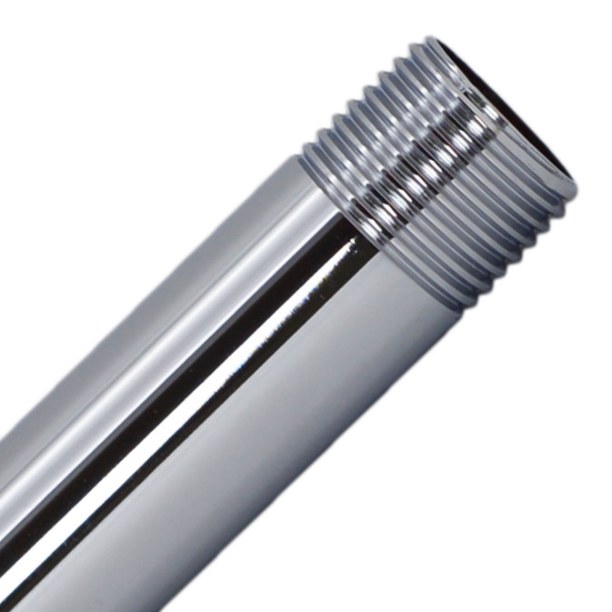 ½” x 6" IPS Brass Pipe Nipple, Polished Chrome