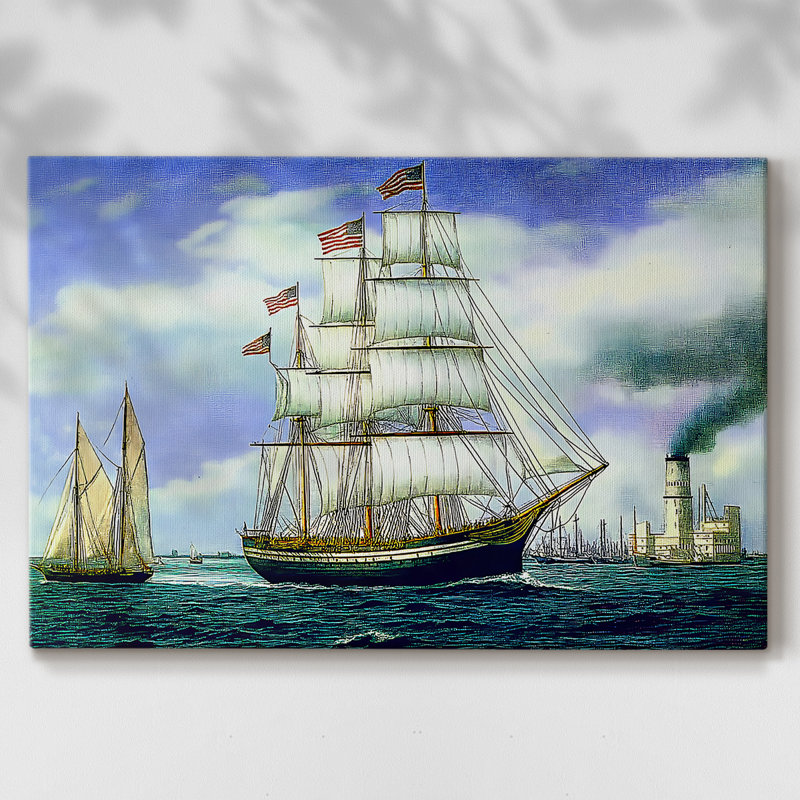 Nautical Series-XLIII - Cavas enveloppés de galerie, 12 x 18