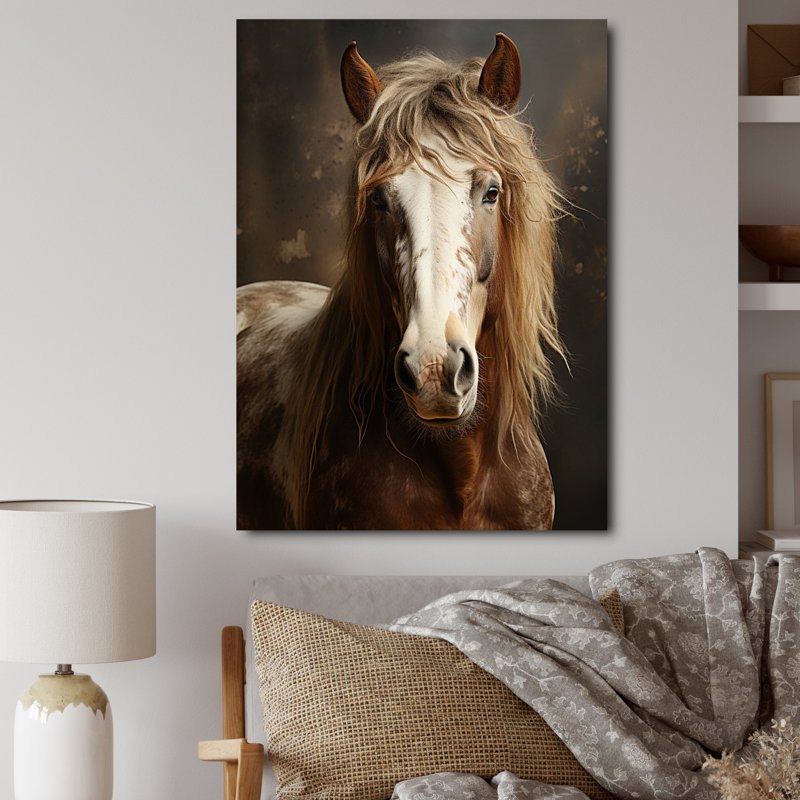 Kededra Brown Horse Harmonious Balance, reproduction d'art sur toile, H 32 po x l 24 po x P 1 po, Toile tendue