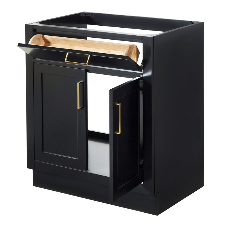 Base de meuble-lavabo simple 30 po Osoria, Noir