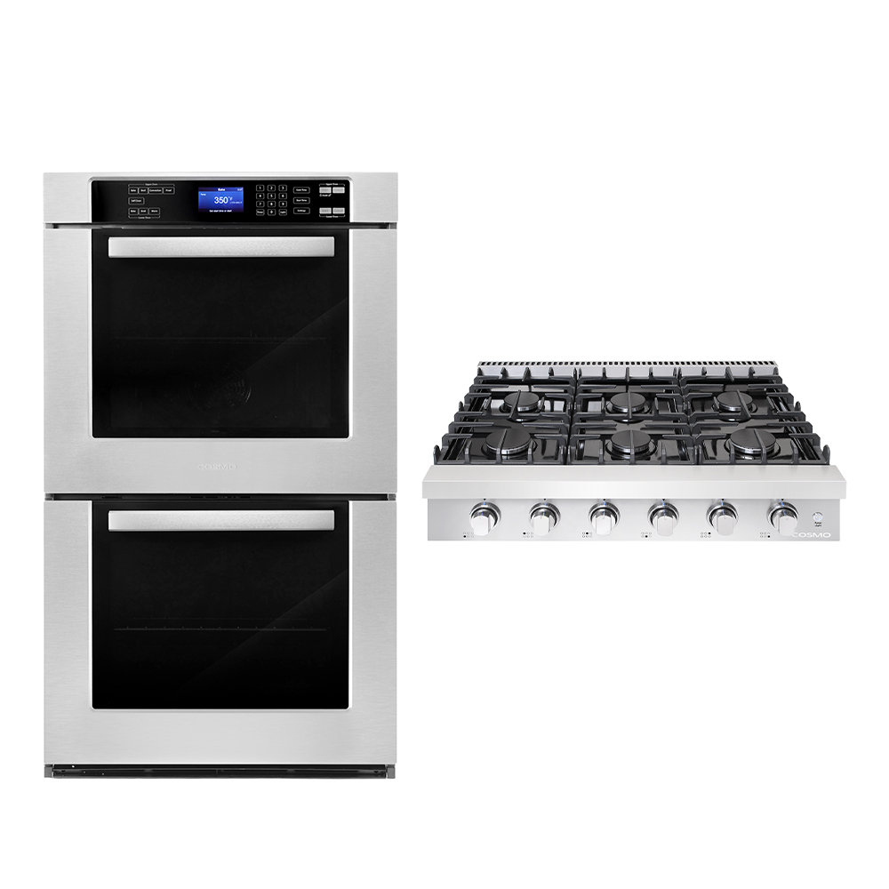 2 Piece Kitchen Package with 36" Gas Cooktop & Wall Oven Cosmo