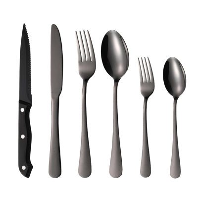 24 Pieces Stainless Steel Flatware Set Service For 4