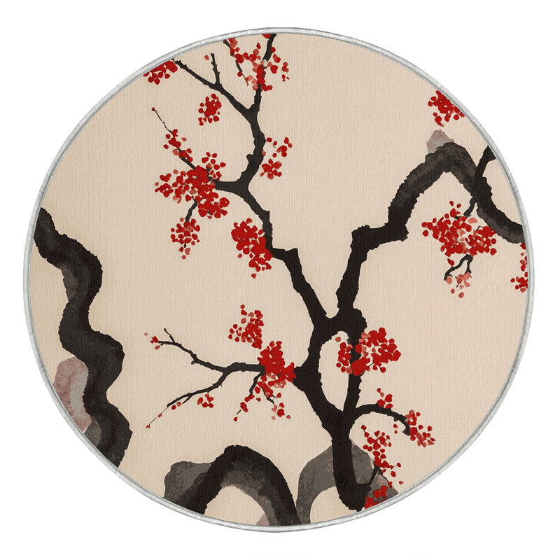Petal Glimmer Rug, Round 6'