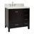 Ariel Cambridge 36 In. Right Offset Vanity With 2 In. Carrara Marble Countertop-105903787