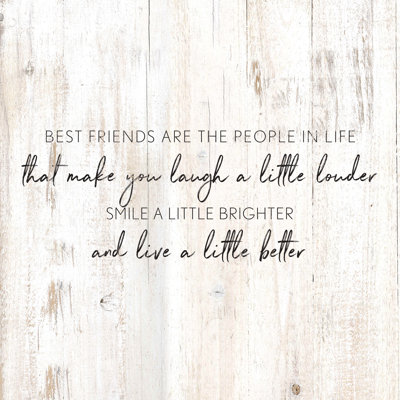 Best Friends Description Distress - Wrapped Canvas Print
