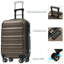 Valise de voyage légère en Hardshell en ABS avec roulettes pivotantes, ensemble de sac de voyage léger pour hommes et femmes, 20 pouces