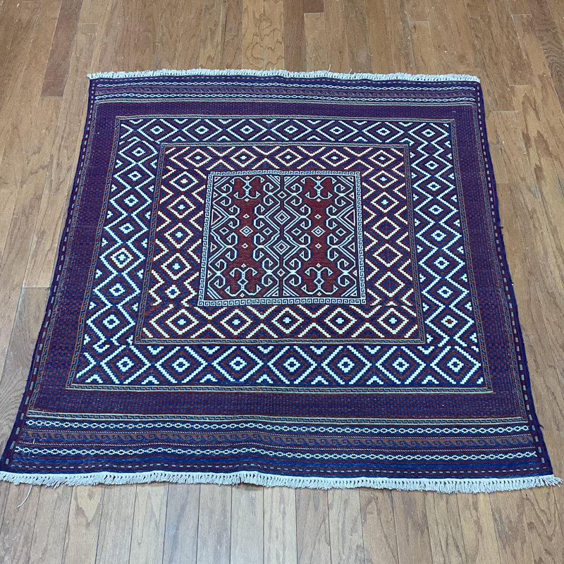 Tapis en laine Soumak fabriqué à la main
