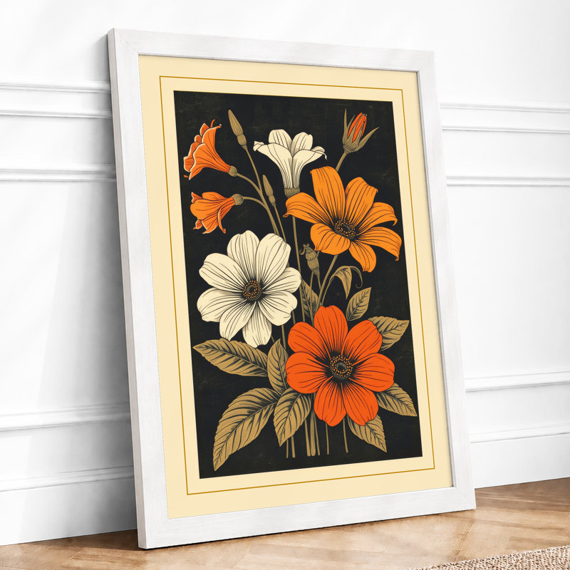 Blooms Botanical - Framed Print, A3 - 42.0 x 29.7 cm, White