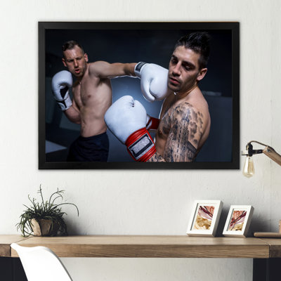 Boxing March Of Two Boxers, reproduction d'art sur toile