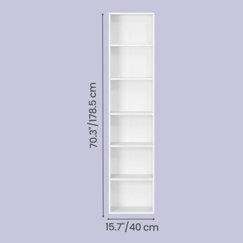 178.5cm H x 40cm W Bookcase, White
