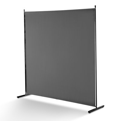 6FT Room Divider Single Panel Fabric Room Screen for Office Bedroom Black by Ebern Designs