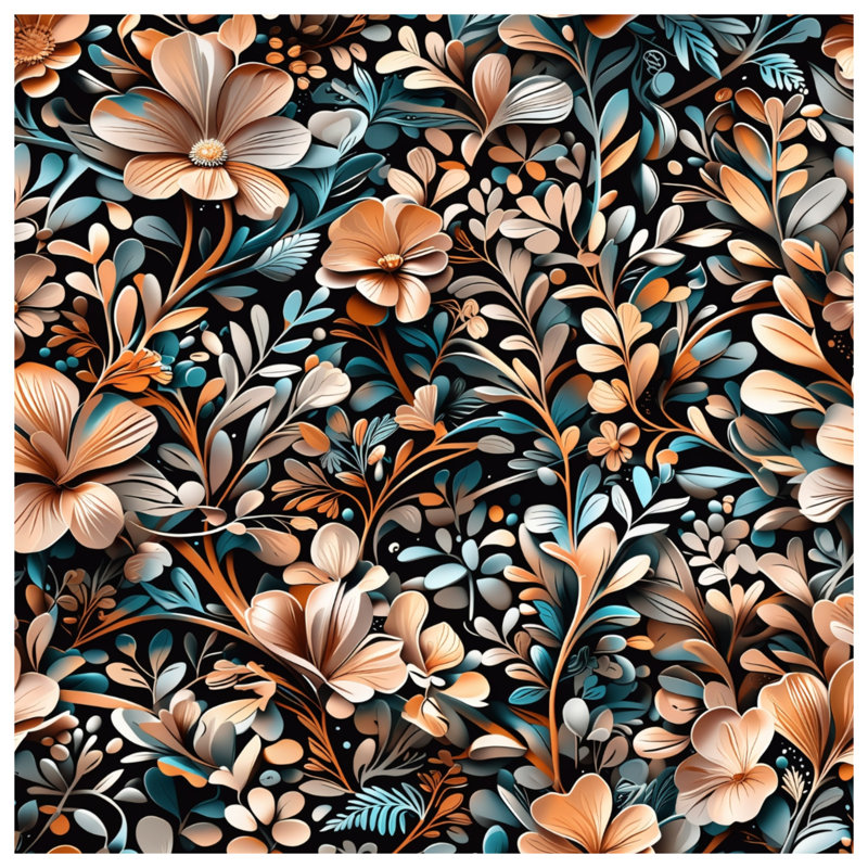 Rideaux de douche Floral Botanical Illustration, L 70 po x H 72 po