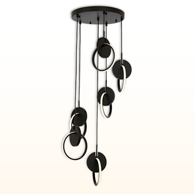 6 Lights Metal Body Led Cluster Pendant