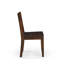 Chaise simple en bois de manguier foncé foncé - ensemble de 2