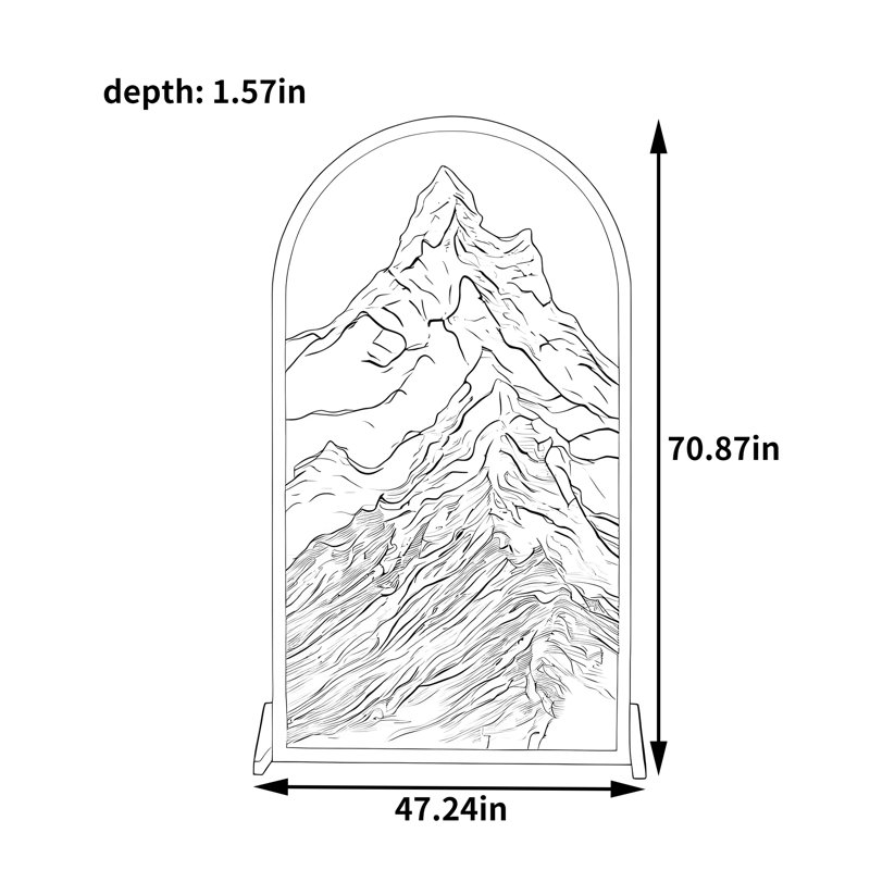 Khamiyah, 70.87" H x 47.24" W x 1.57" D