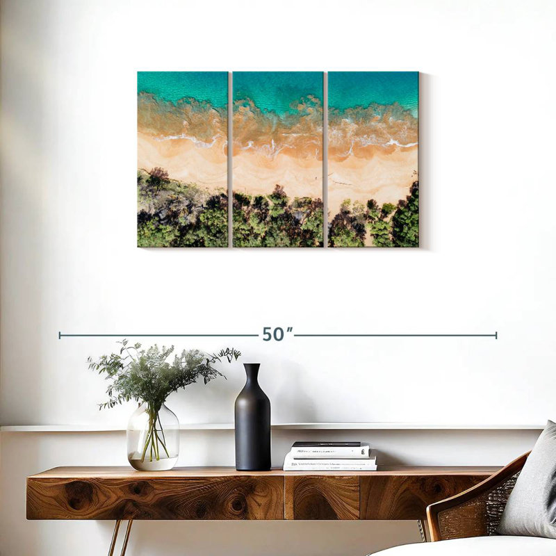 Gillard Maui Beach Aerial View, 20" H x 33" W