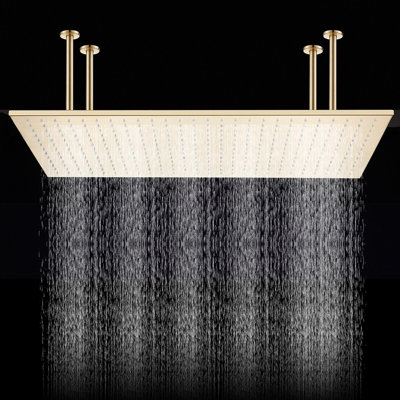 Rain Fixed Shower Head 2.5 GPM GPM with Self-Cleaning
