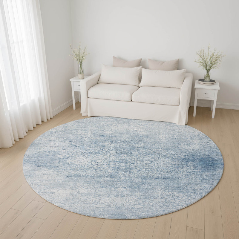 Premium Machine Washable Verlin AMF1763 Global Rug, Round 8'