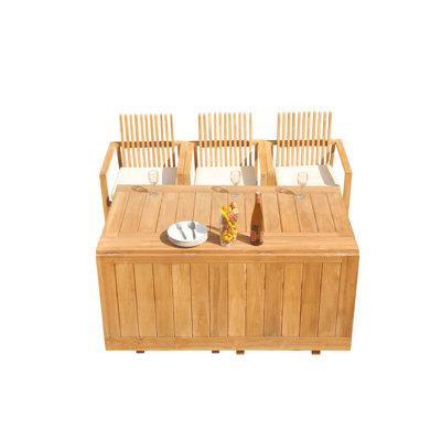 Oval 10 - Person 94" Long Teak Dining Set
