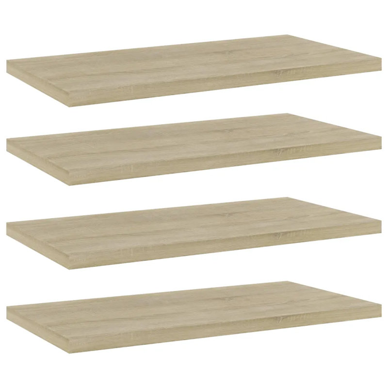 Cunane 1.5cm H Bookcase, Sonoma Oak, 1.5cm H x 40cm W x 20cm D