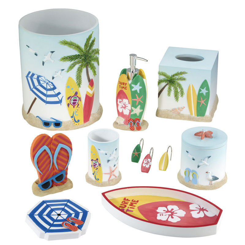 Surf Time Multicolor Hand-Painted Resin Soap Dispenser