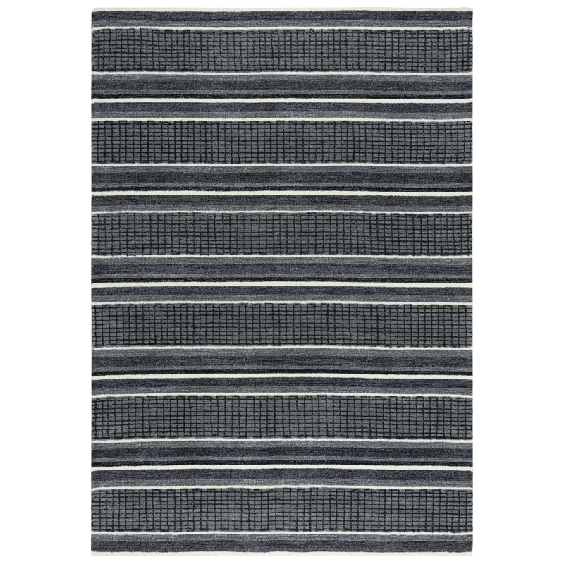 Wool Striped Indoor Rug, Rectangle 7'9" x 9'9"