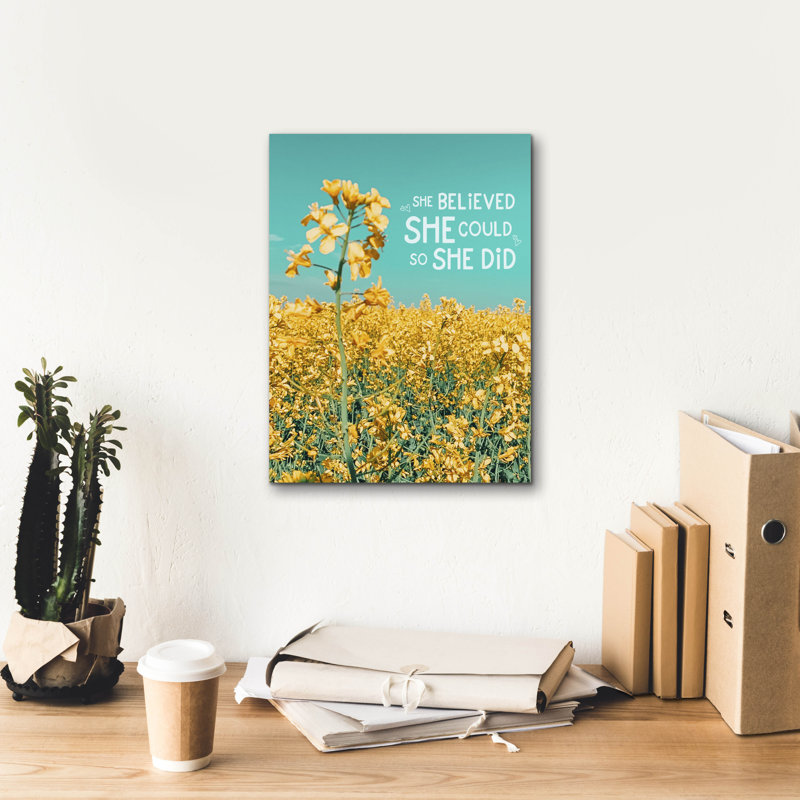 Toile épique Graffiti «She Believed» par Club Daydream, 12 po x 16 po