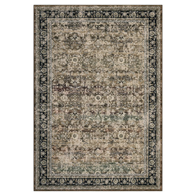 8 x 10 x 8 po Tapis lavable antidérapant Tapis oriental rétro pliable Tapis d'intérieur ultra-doux à motif floral rétro patiné pour salon, chambre à coucher, salle de jeux,