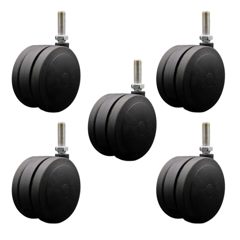 Ensemble de 5 roulettes 4 po, Noir