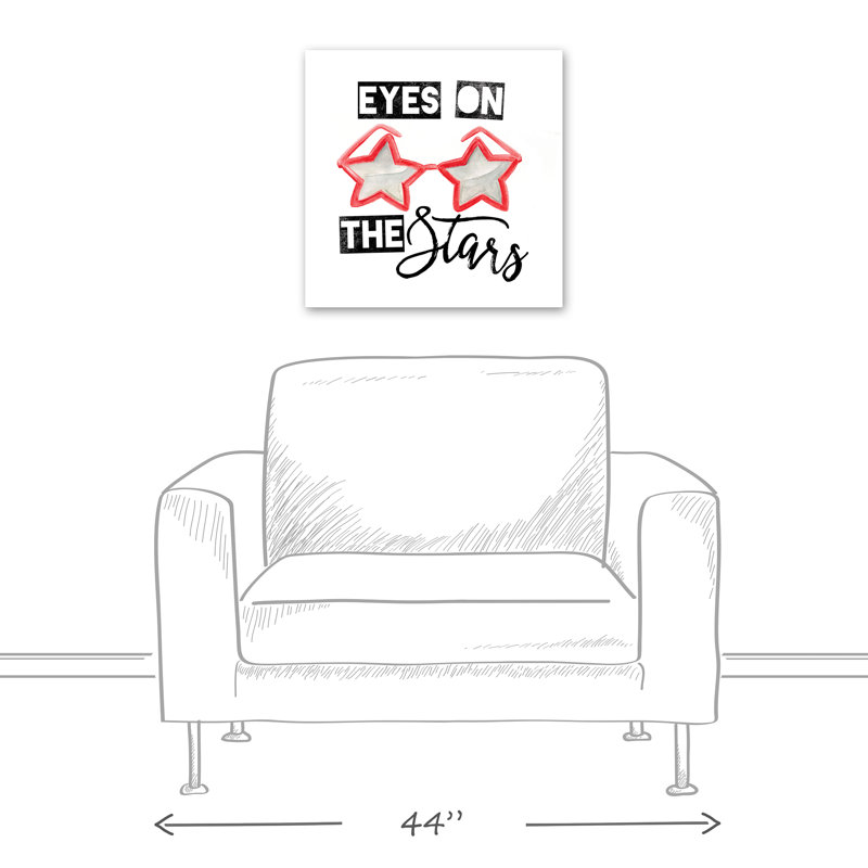 Art sur toile des yeux sur les étoiles Dizzie, H 16 po x l 16 po x P 1,25 po