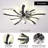 Abson 27.55" 7 - Blade Reversible LED Dimmable Ceiling Fan With Light And Remote-2120066166
