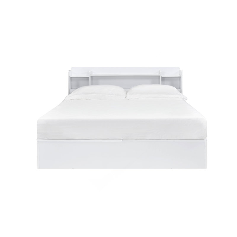 Grand lit perse blanc avec rangement Perse