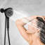 Pomme de douche à main avec débit élevé et 6 modes de jet, aspect noir mat, tuyau en acier inoxydable de 60 pouces, surface de 4,8 pour un jet d'eau puissant dans la douche en mode salle de bain, couleur, fixation magnétique sécurisée