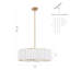 Lustre tambour 24 po à 5 lumières plissées-873919599